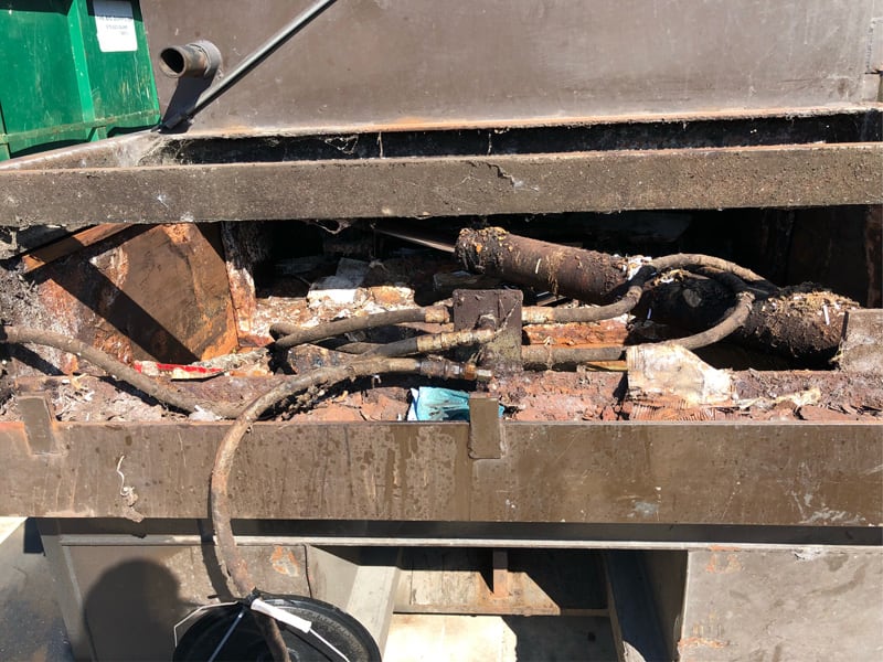 equipment before power washing